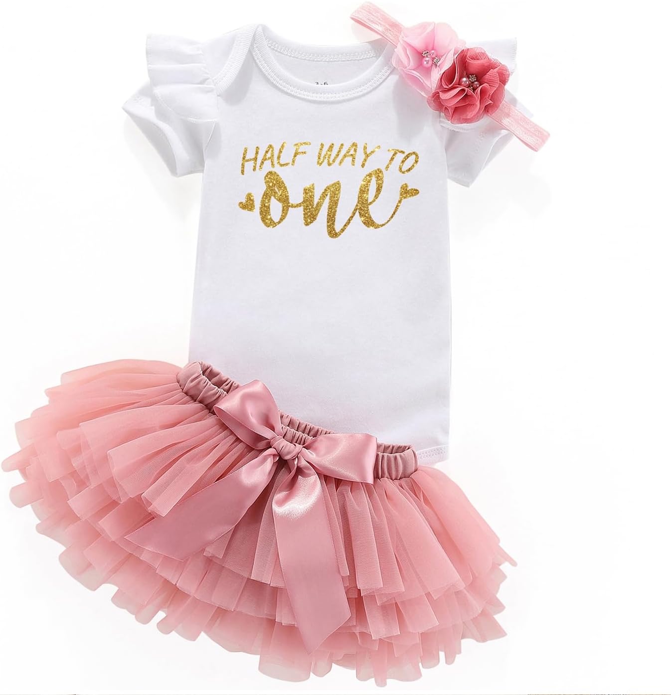 Halfway To One Baby Girl Tutu Outfits Half Birthday Outfit Baby Girl Clothes