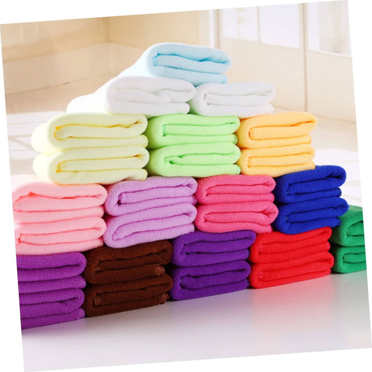 VALICLUD Large Microfiber Bath Towel Quick Drying Spa Beach Shower Towel for Camping and Travel Soft Absorbent Green Color for Bathing and Swimming Activities