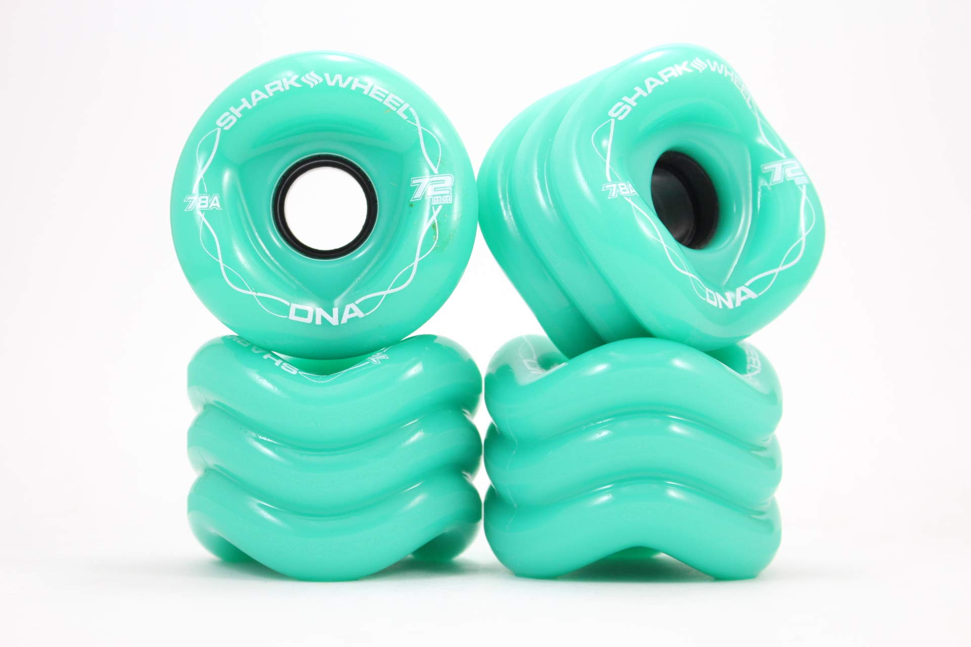 Shark Wheel72mm 78a Longboard Cruising Wheels, DNA Formula, Set of 4 Wheels