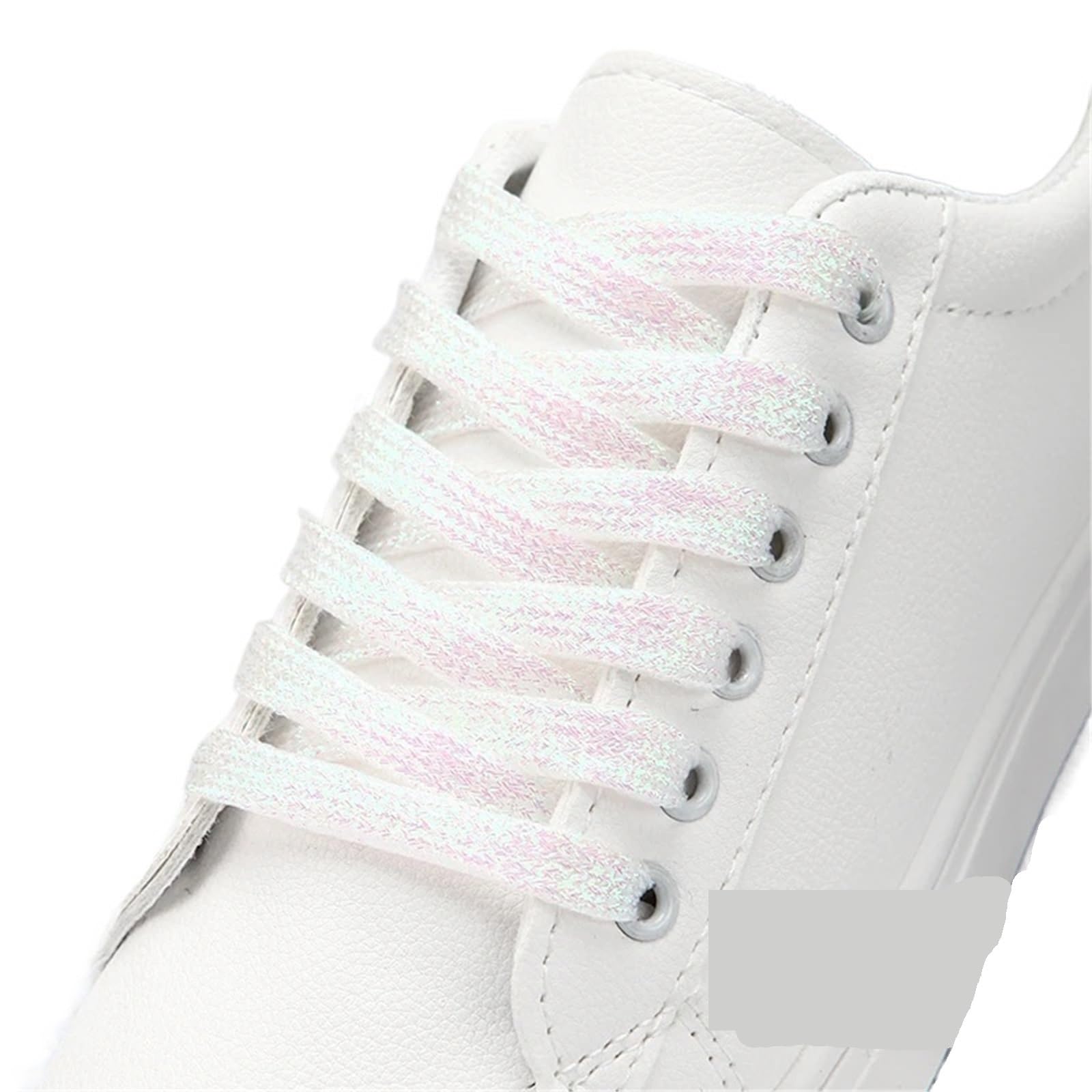 5 pares de cordones brillantes dorados y plateados for zapatillas, botas zapatos Para Zapatos Casuales