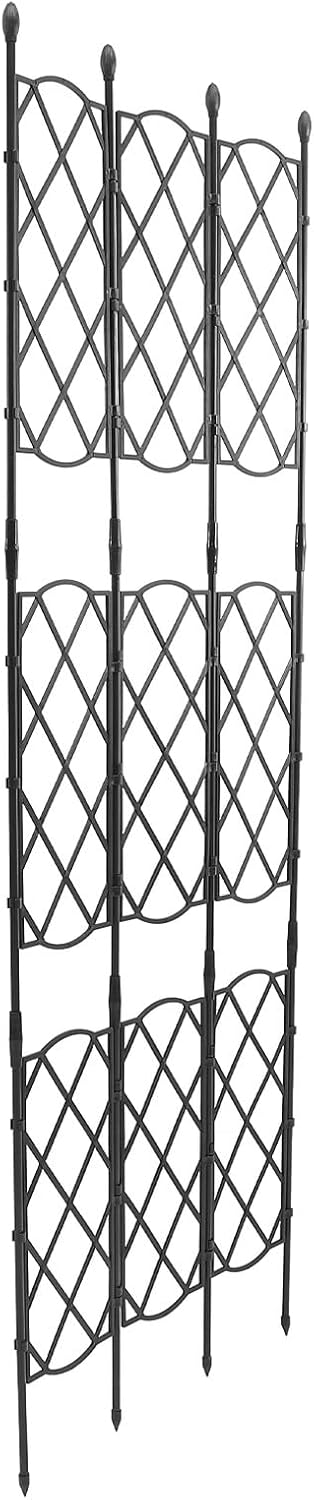 Metal Garden Trellis Climbing Frame Plant Support Stand for Indoor Outdoor Vines Flowers Vegetables Wire Rack for Peas Roses Morning Glories with Stable Climbing Plant Holder