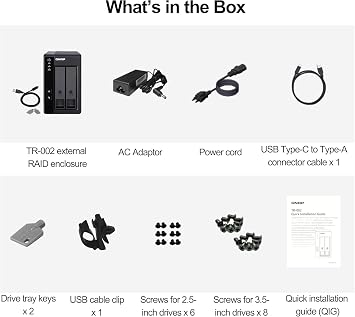 QNAP TR-002 2 Bay USB Type-C Direct Attached Storage (DAS)