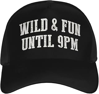 Wild and Fun Until 9 Pm Dad Hat Adjustable Unisex Trucker Baseball Casps for Outdoor Men Women