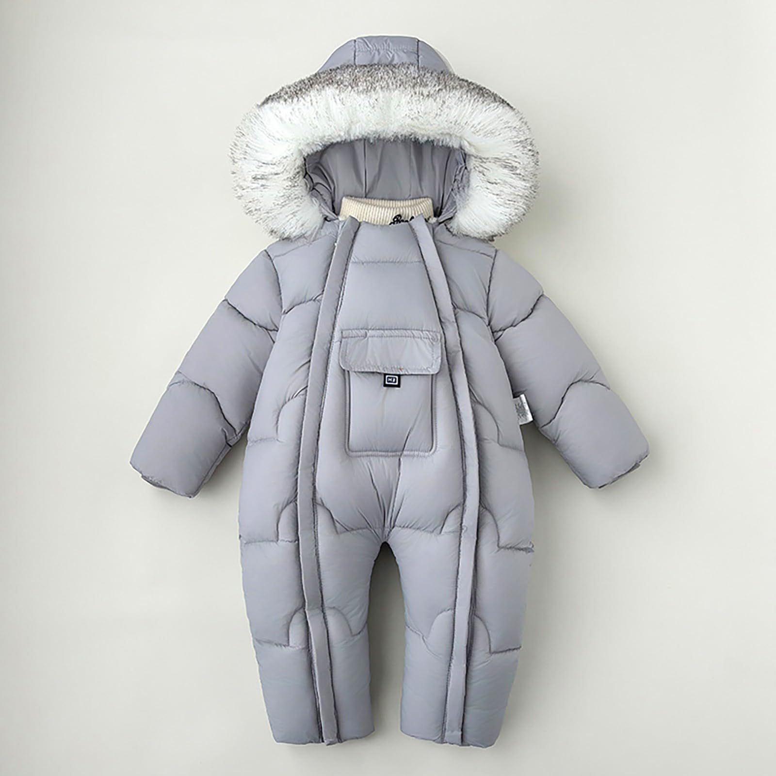 Babystrampler Bodysuit Strampler Mit Aufdruck Jumpsuit Winter Weiche Baby Body Langarm Baumwolle Schlafstrampler Bequem Warm Neutral Hautsympathisch