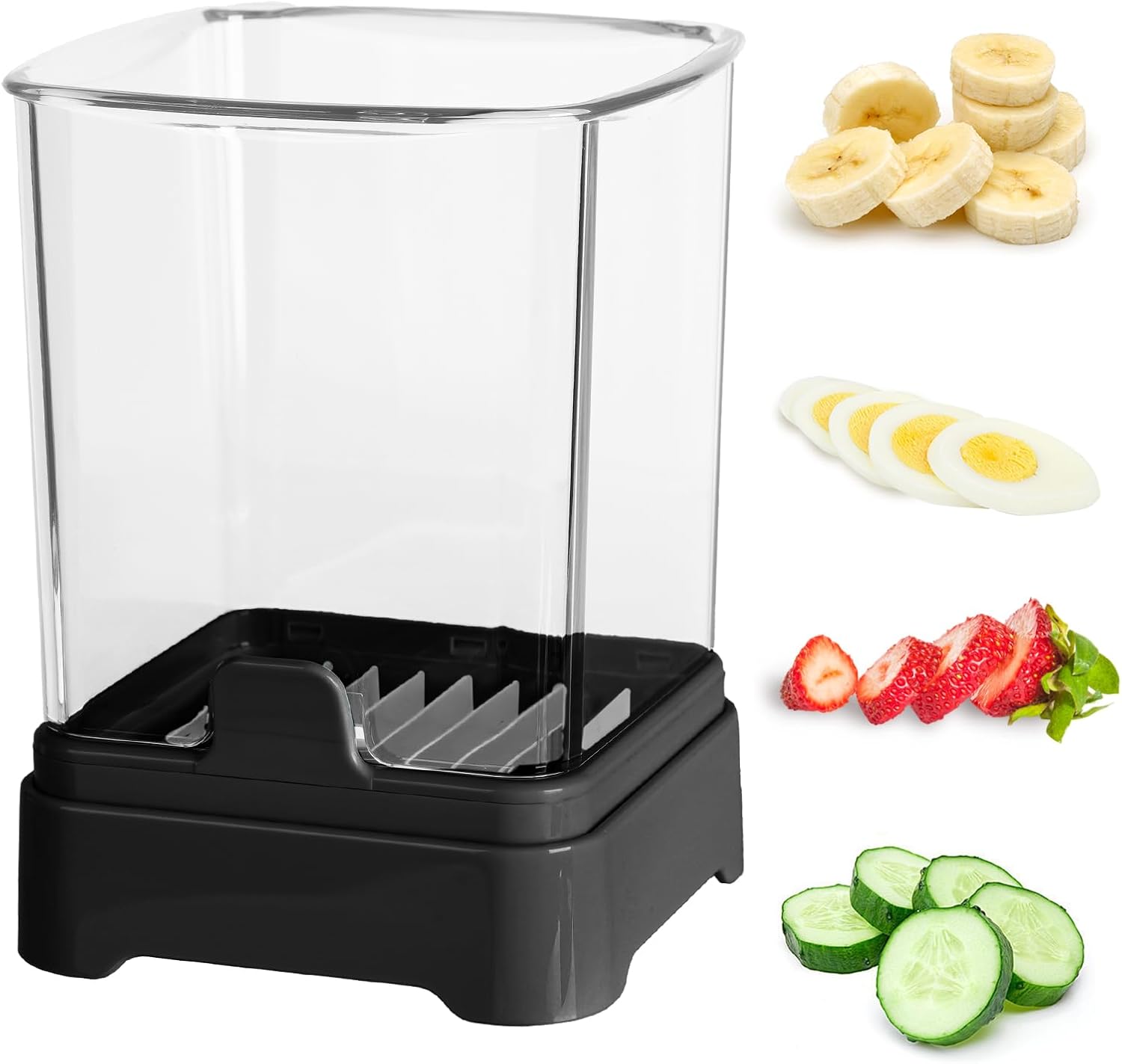 Fruit Slicer Cup for Strawberry, Banana, Hard-Boiled Egg – Detachable Cutter with Push Plate – Rapid & Safe Slicing Kitchen Gadget for Quick Meal Prep (Black) Fruit Slicer Cup for Strawberry, Banana, Hard-Boiled Egg – Detachable Cutter with Push Plate – Rapid & Safe Slicing Kitchen Gadget for Quick Meal Prep (Black)