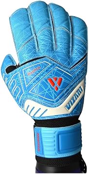 Vizari Replica F.P. Goalkeeper Gloves with Finger Protection and Superior Grip | Enhanced Control, Secure Wrist Support, All-Weather Use