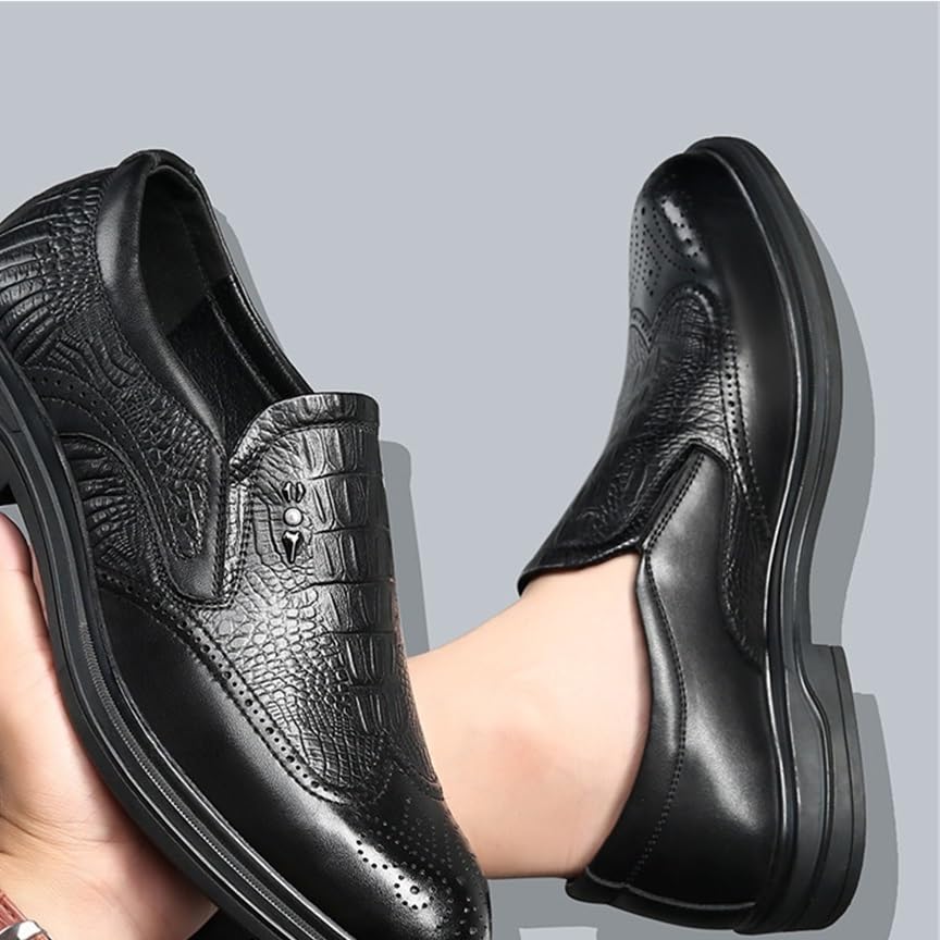 Men's Brogue Business Casual Dress Shoes Office Formal Wedding Leather Footwear3