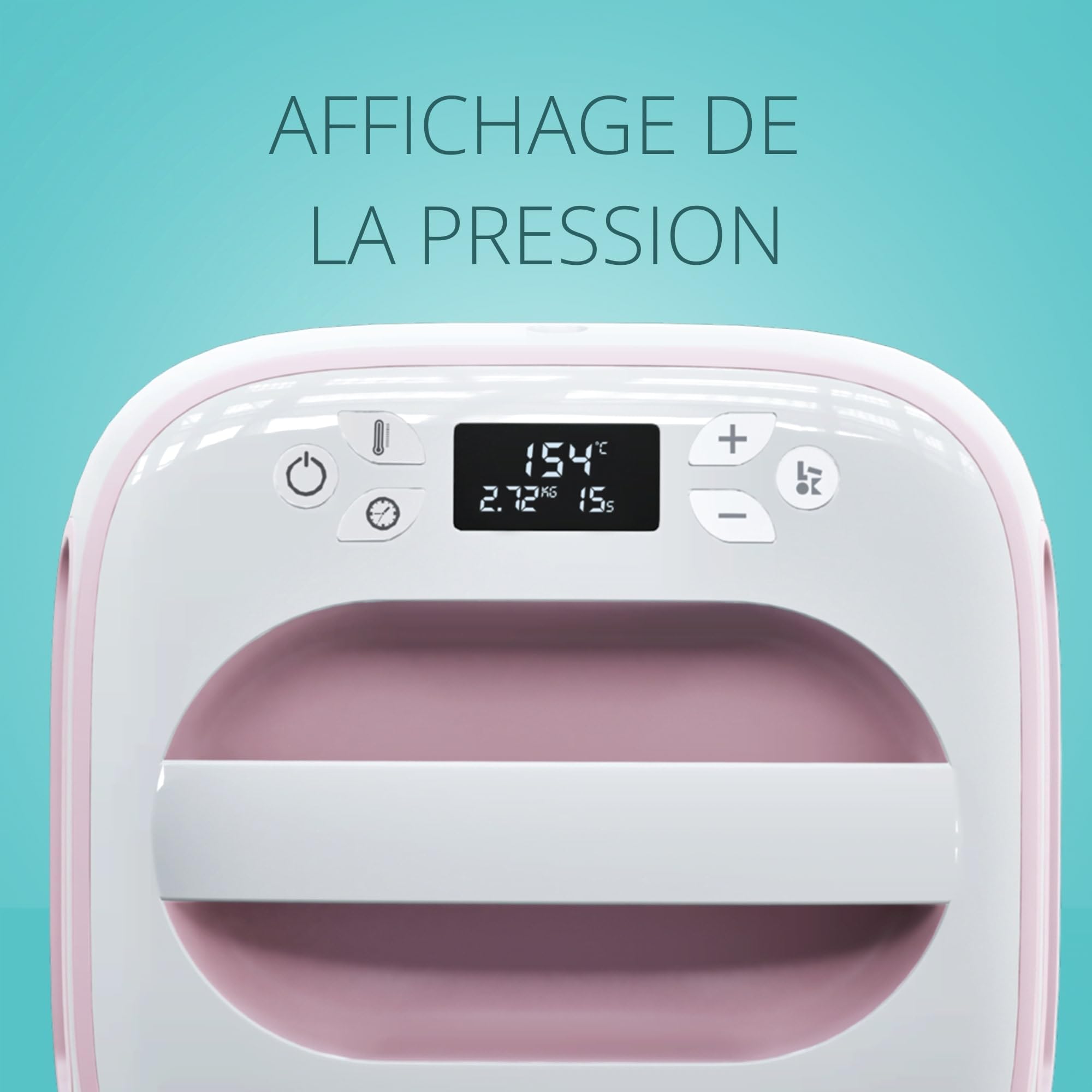 LOKLiK Easy Heat Press Rose Presse Chauffante Compacte Thermocollante Impression Textile
