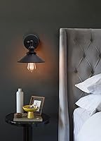 Vista 6 de Permo - Iluminación clásica industrial de metal, candelero de pared, lámpara de pared ajustable de 180 grados.