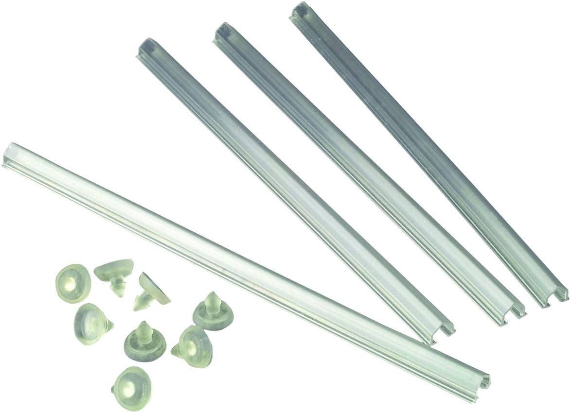 Pack 4200mm Glass Shelf Inserts for use with Twin Slot Shelving