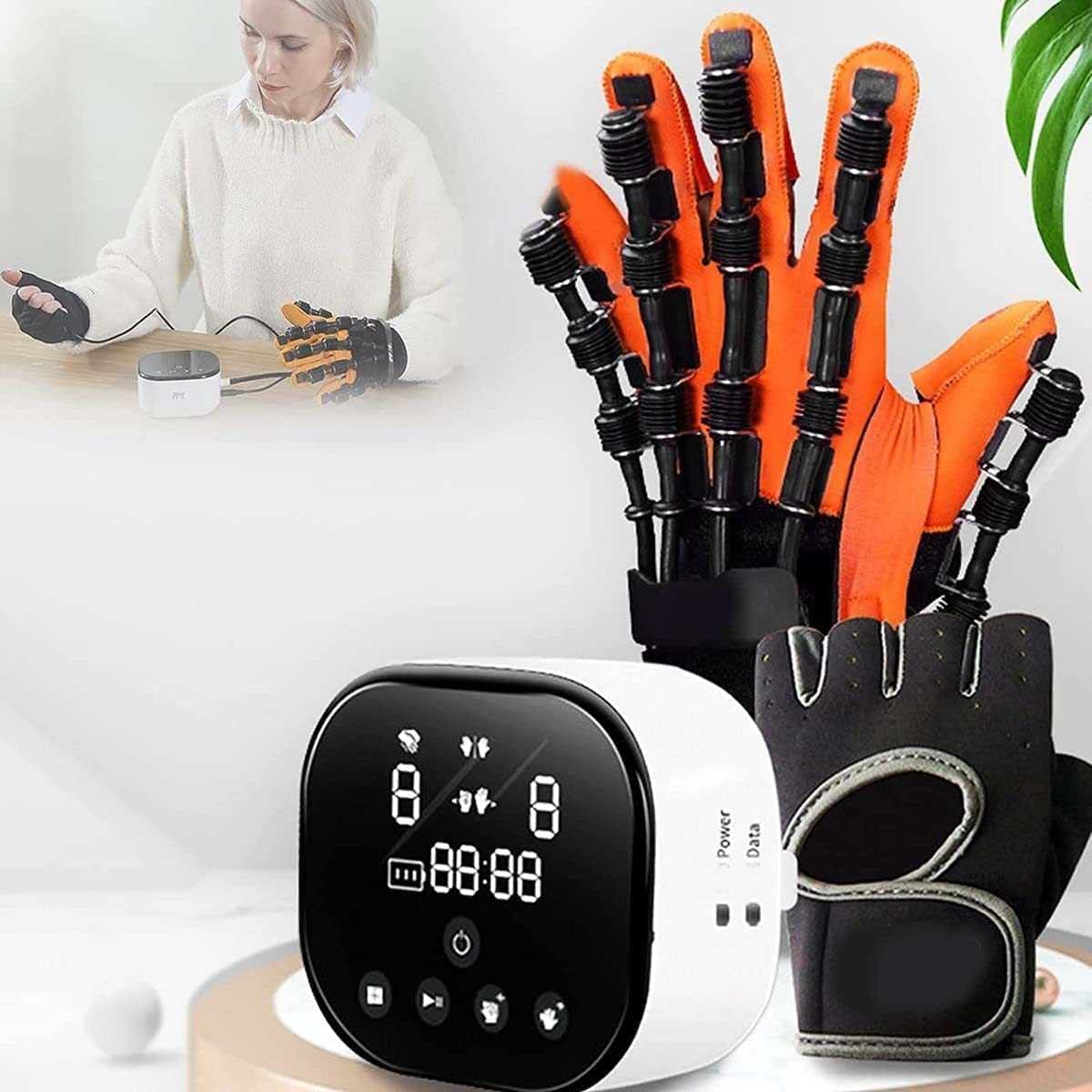 Evite la atrofia con guantes de robot de rehabilitación de manos talla M