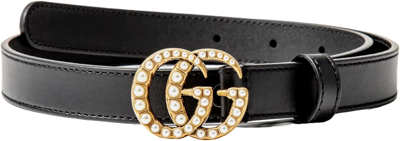 GUCCI(グッチ) ベルト476342 AP0WT レザーベルト ダブルG レディース