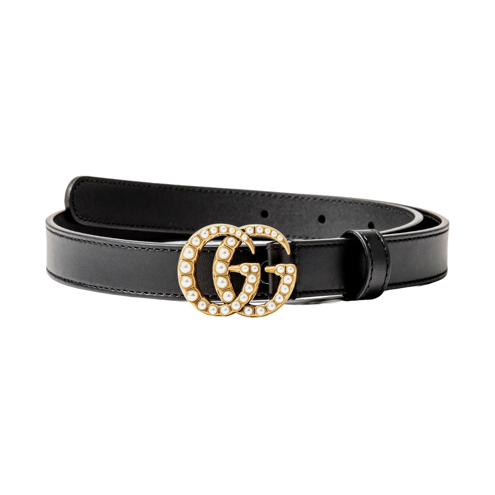 GUCCI(グッチ) ベルト476342 AP0WT レザーベルト ダブルGレディース