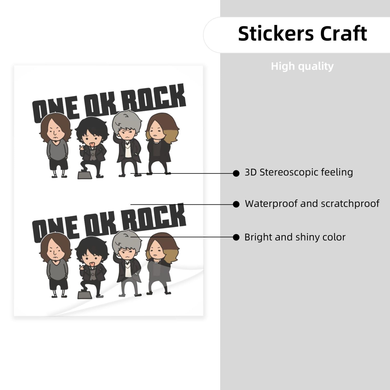 Amazon.co.jp: ステッカー シール ONE OK ROCK フレークシール 防水