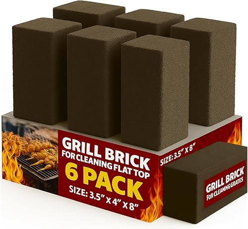 Miniatura 13 de Ladrillo de limpieza de parrilla resistente, 1 paquete. Herramienta de piedra pómez de grado comercial limpia y desinfecta parrillas o parrillas