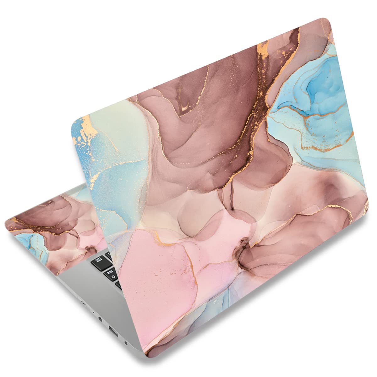 Vinilo impermeable para laptop anticaída de polvo textura mármol reutilizable 15.6 8