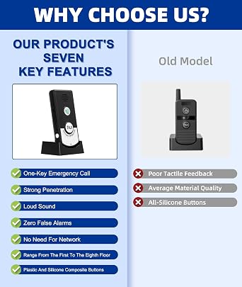 Wireless 2 Way Voice Intercom System Waterproof Intercom Long Range Intercom for Home and Office Wireless Bell with Intercom