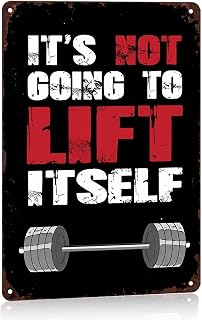 Gym Motivation Vintage Metal Wall Art Signs 8X12 Inch | Fitness Motivation Wall Decor, Indoor Outdoor for Gym, Home Gym, Studio, Bedroom, Gift for Fitness Enthusiasts or Gym Owners