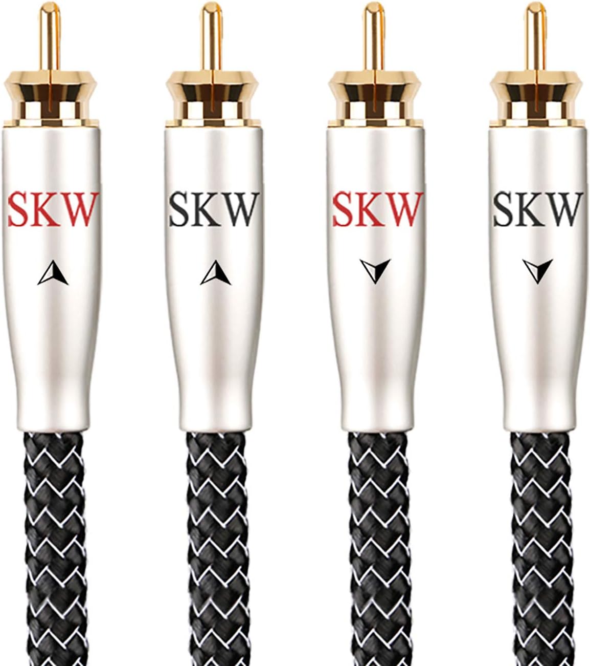 SKWHigh End WG Series RCA Cable 2RCA to 2RCA Audio Cable 3ft/1M