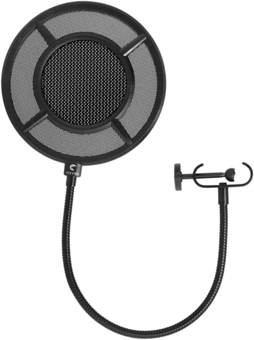 Microphone Pop Filter Shield Mic Cover for Recording and Broadcasting Protects against Wind and Saliva Durable Black Design for Singers and Celebrities