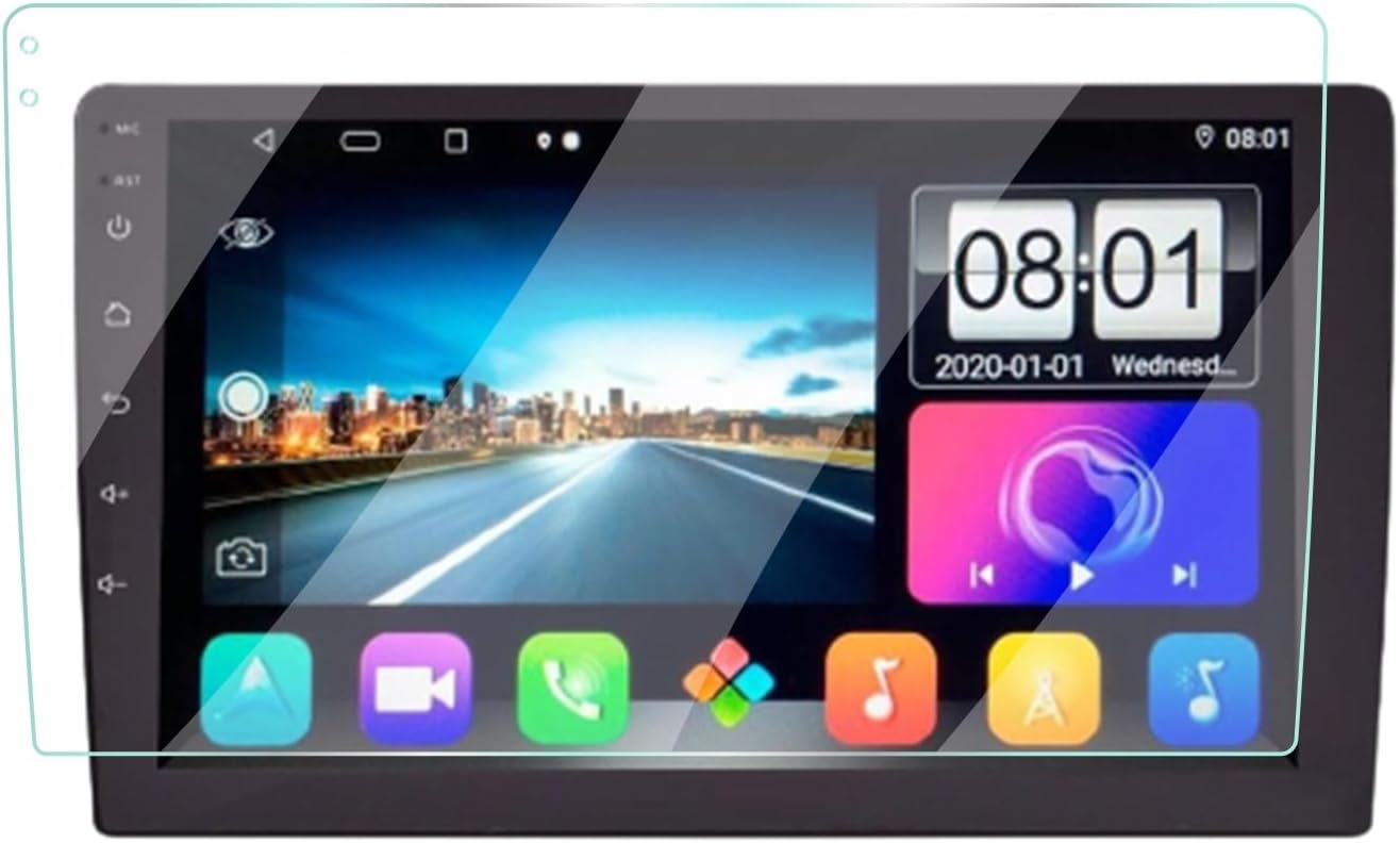 Wisely Screen Guard Protector for 9 Inch Android Car Stereo System, Touch Display 9H Protection Anti Scratch, Easy installation kit, HD Clear, Full Cover