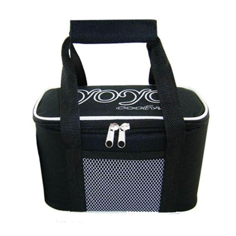 Bolsa de Picnic Los hogares llevan bolsas de picnic, contenedores comida Bolsas de Almuerzo(Schwarz,18x29x18cm)