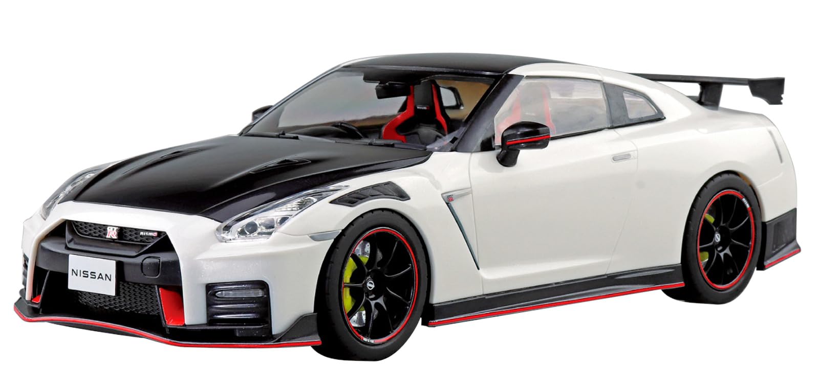 青島文化教材社 1/24 楽プラ スナップカーシリーズ No.02-BW R35 NISSAN GT-R NISMO Special edition 2022 ブリリアントホワイトパール 色分け済みプラモデル (自動車)