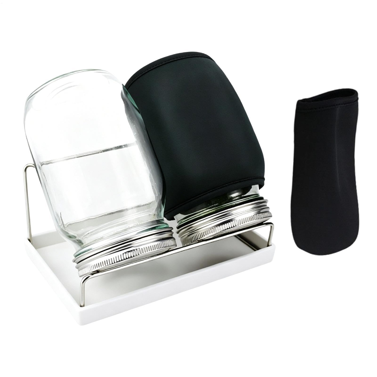 Frasco Germinador Brotes Ancha Con Opaca Y Soporte | Kit Para Cultivar Germinados En Casa Para Frijoles Frutos Secos Granos Brócoli Alfalfa Soja Cocina, Salón, Balcón