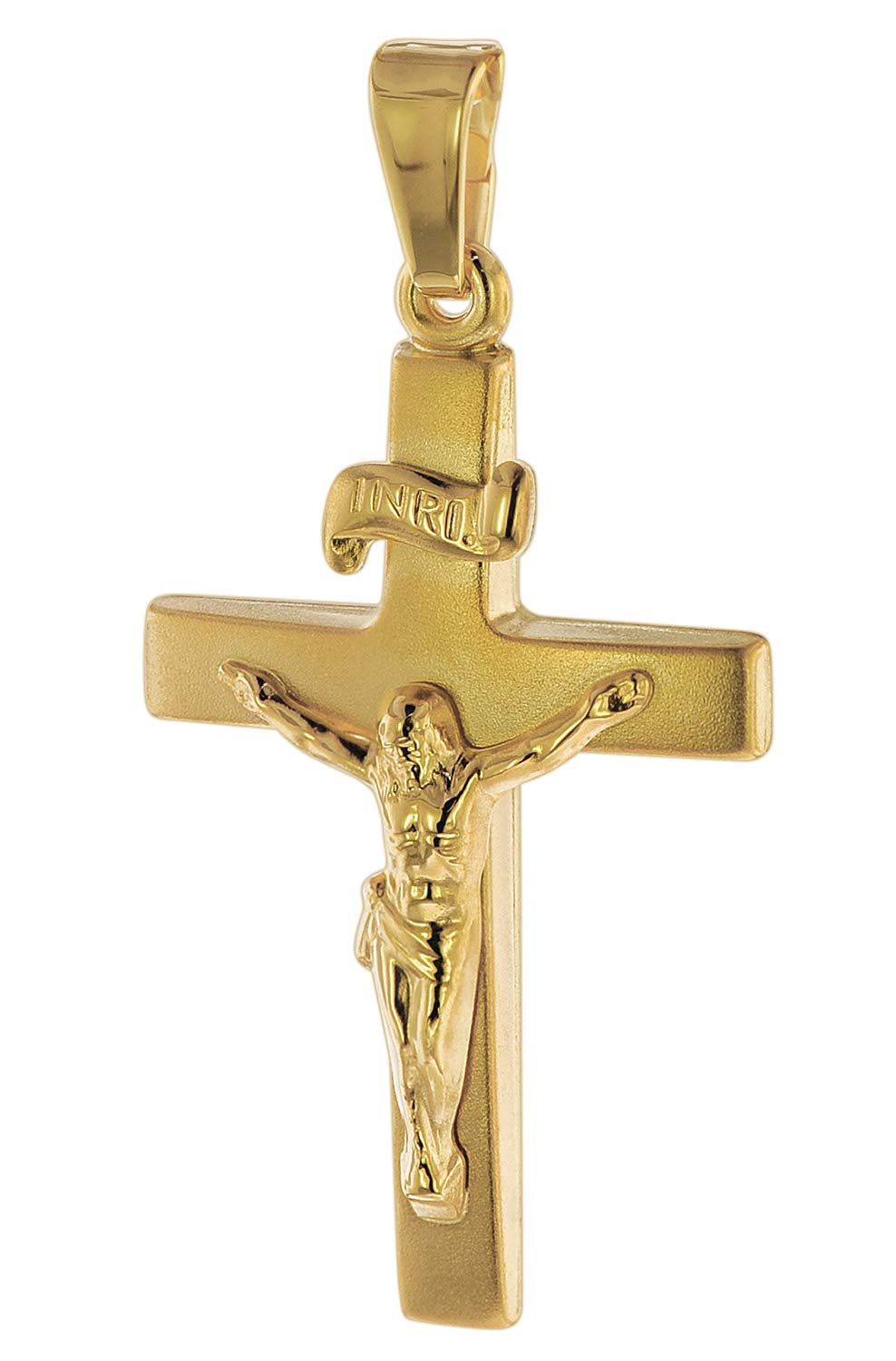 trendor Anhänger Kruzifix 24 mm Gold 750/18 Karat 75551