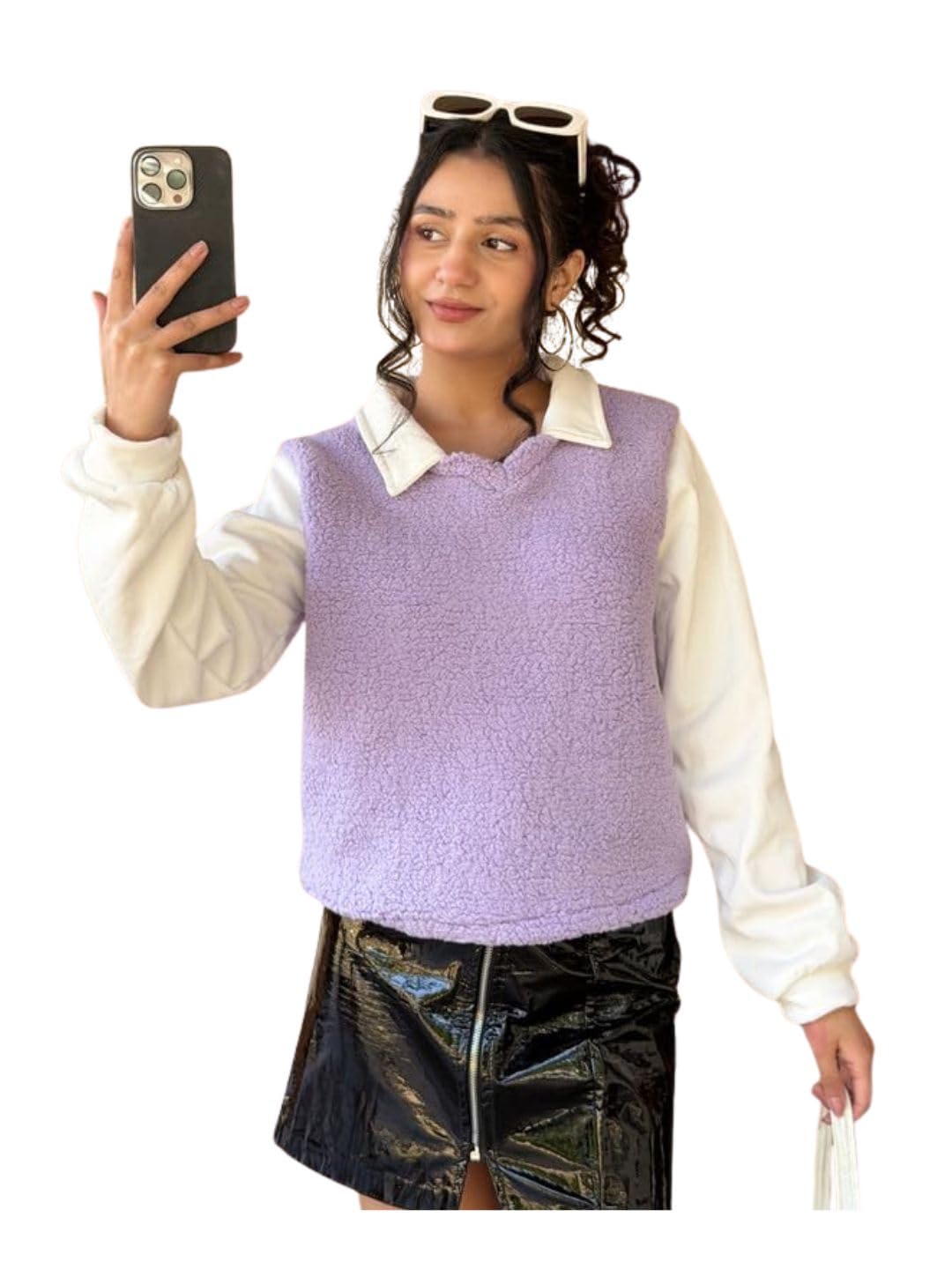 Women's Polyester Solid Multicolor Regular Fit Sweatshirt - Full Sleeve Regular for Office, Casual, Festive & Party (12405)-image-33
