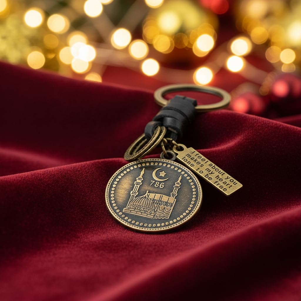Allha 786 Makka madina Decorative Leather Religious Gifting Key Chain-image-31