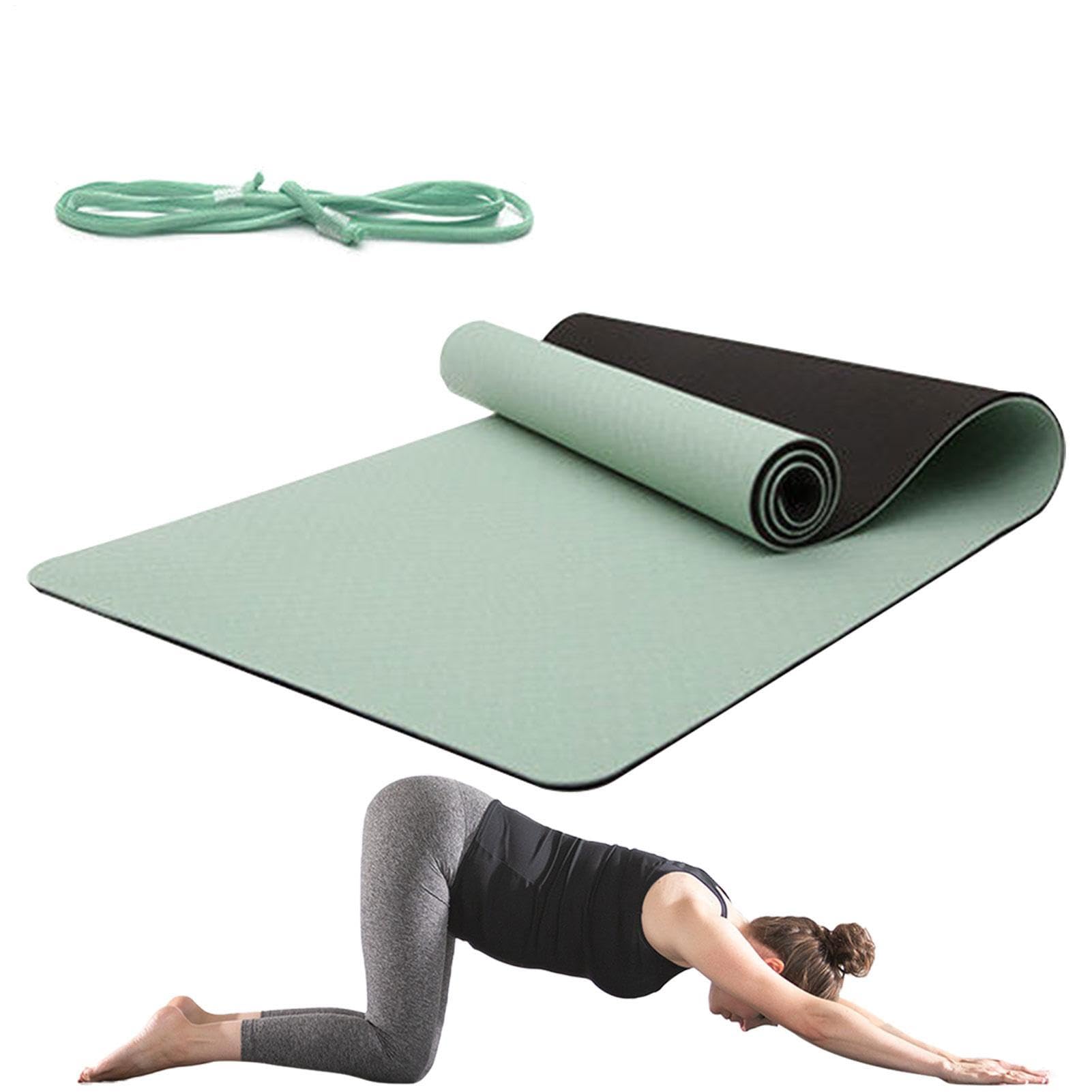 Rutschfeste Yogamatte, leichte, dicke Polsterung, Yogamatte für Fitnessstudio, Workout, Barfuß, Pilates, Boden, Reisen, Studio, Zuhause, Fitnessstudio, drinnen und draußen, für Damen und