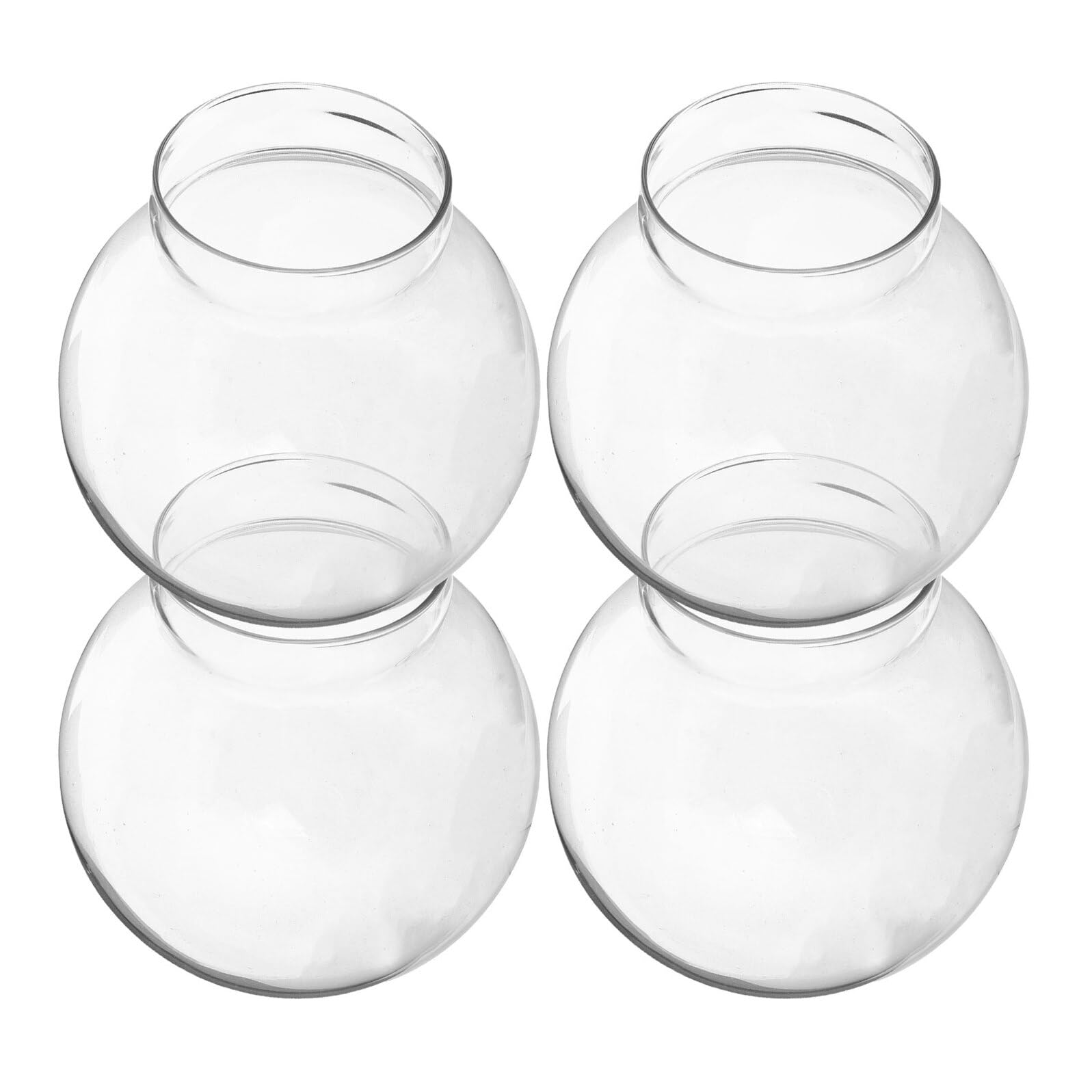 Cúpula de cristal transparente TOPPERFUN de 120x140 mm para manualidades y decoración pack de 4