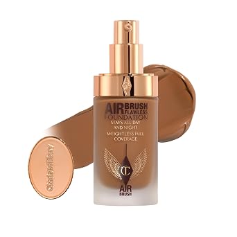 Charlotte Tilbury Airbrush Flawless Matte Foundation - Full Coverage Liquid Makeup with a Natural-Matte Finish - Smoothes & Blurs Pores - Waterproof & Transfer Resistant