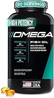 Vista 1 de JYM Supplement Science Aceite de Pescado Omega JYM 2800mg, Omega 3 de Alta Potencia, EPA, DHA, DPA para Soporte del Cerebro, Corazón