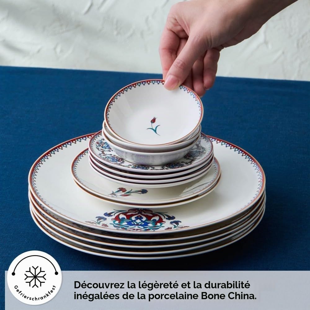 Service Petit-Déjeuner Karaca Nakkaş 26 Pièces pour 6 Personnes – Tradition et Élégance