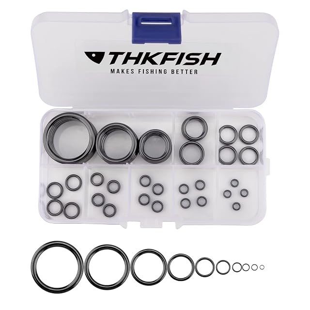 THKFISH Rod Repair Kit Rod Tip Repair Kit Ceramics Tips Stainless Steel Carbon Spinning Rod Guides Fishing Rod