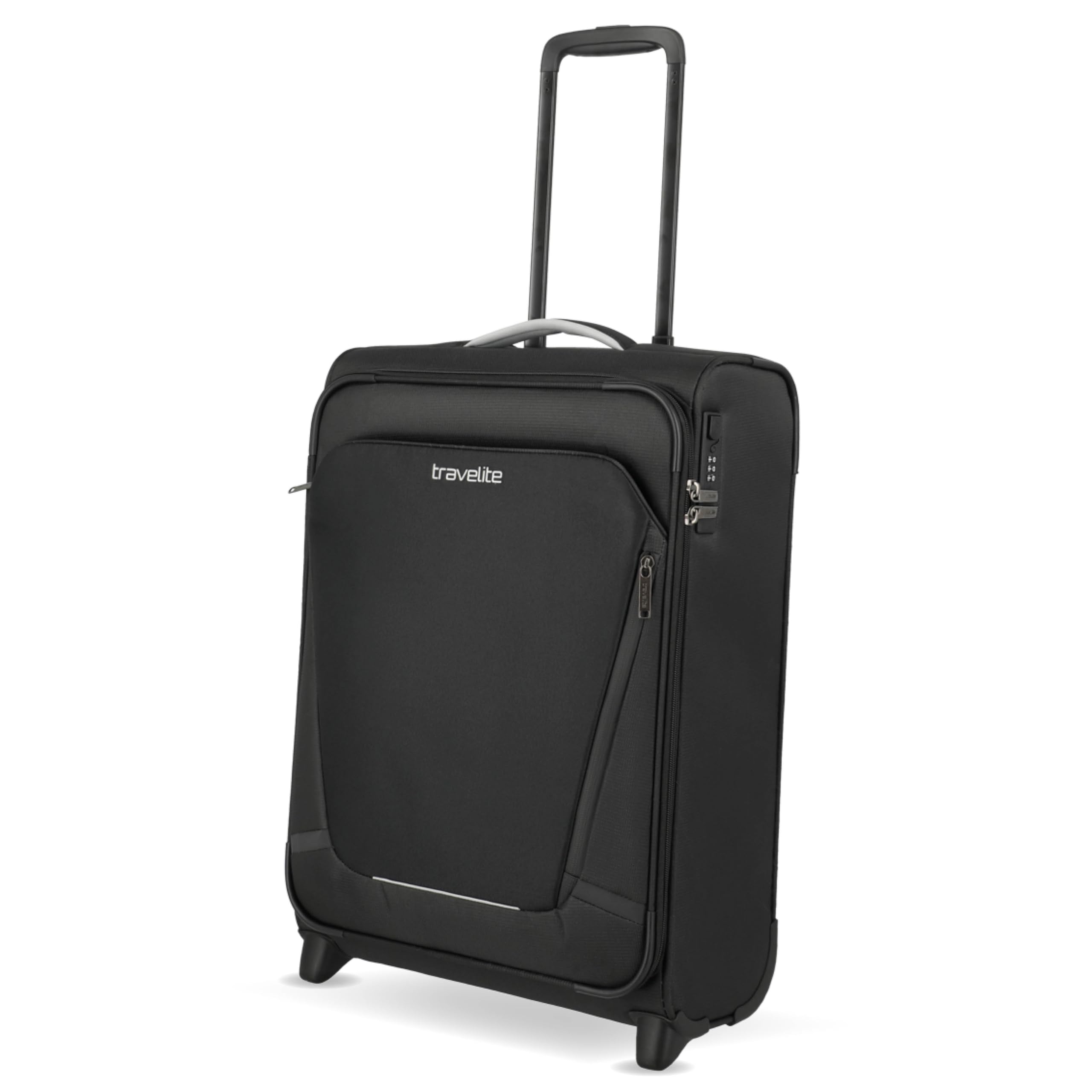 travelite Maleta de Equipaje de Mano con 2 Ruedas para Condor + Ryanair, Cerradura de combinación integrada, Trolley de Equipaje Blando superligero con función de Enganche, 55x40x20 cm, 41 l, 1,​7 kg