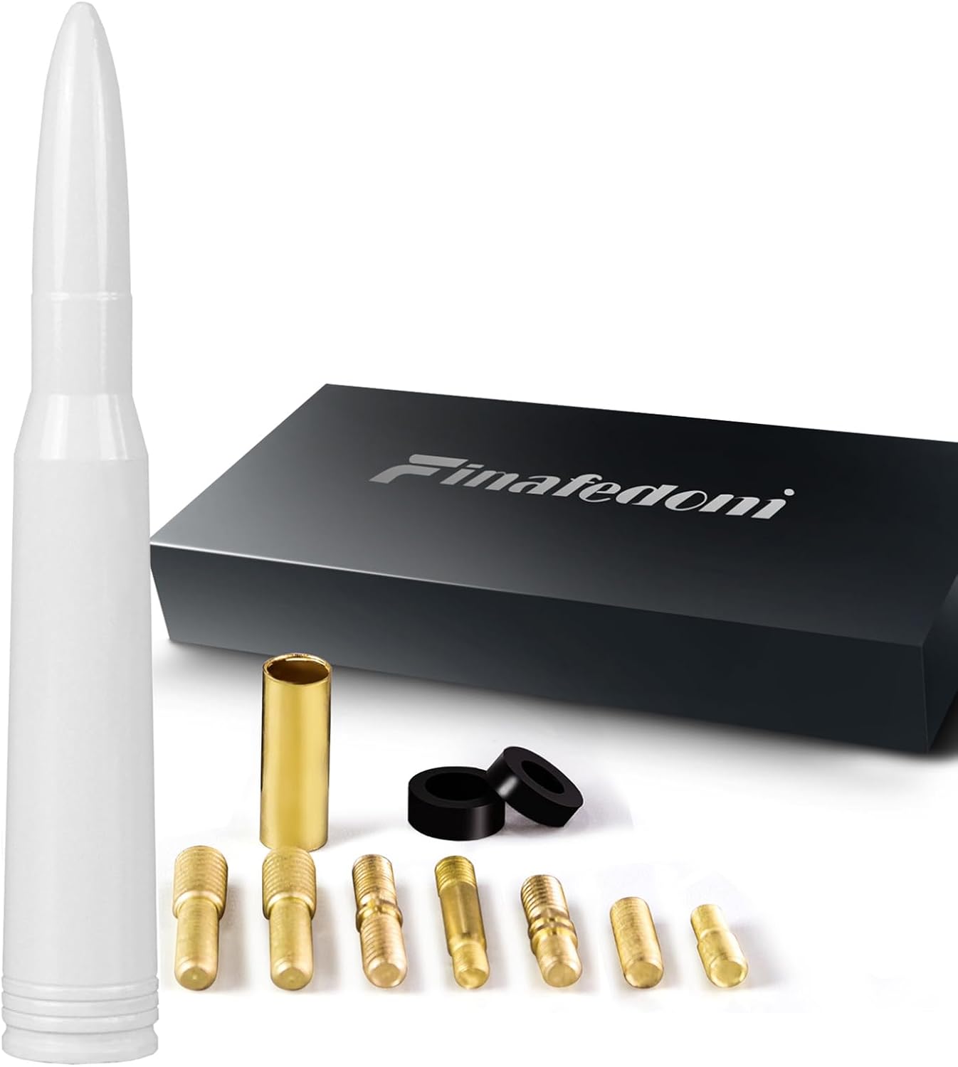 7.8in Car Truck Antenna Bullet Antenna Truck Accessories Silverado 1500 Ford F150 Dodge Ram 1500 GMC Sierra 1500 Ranger Short Replacement Antena para Carro (White, 7.8inch)