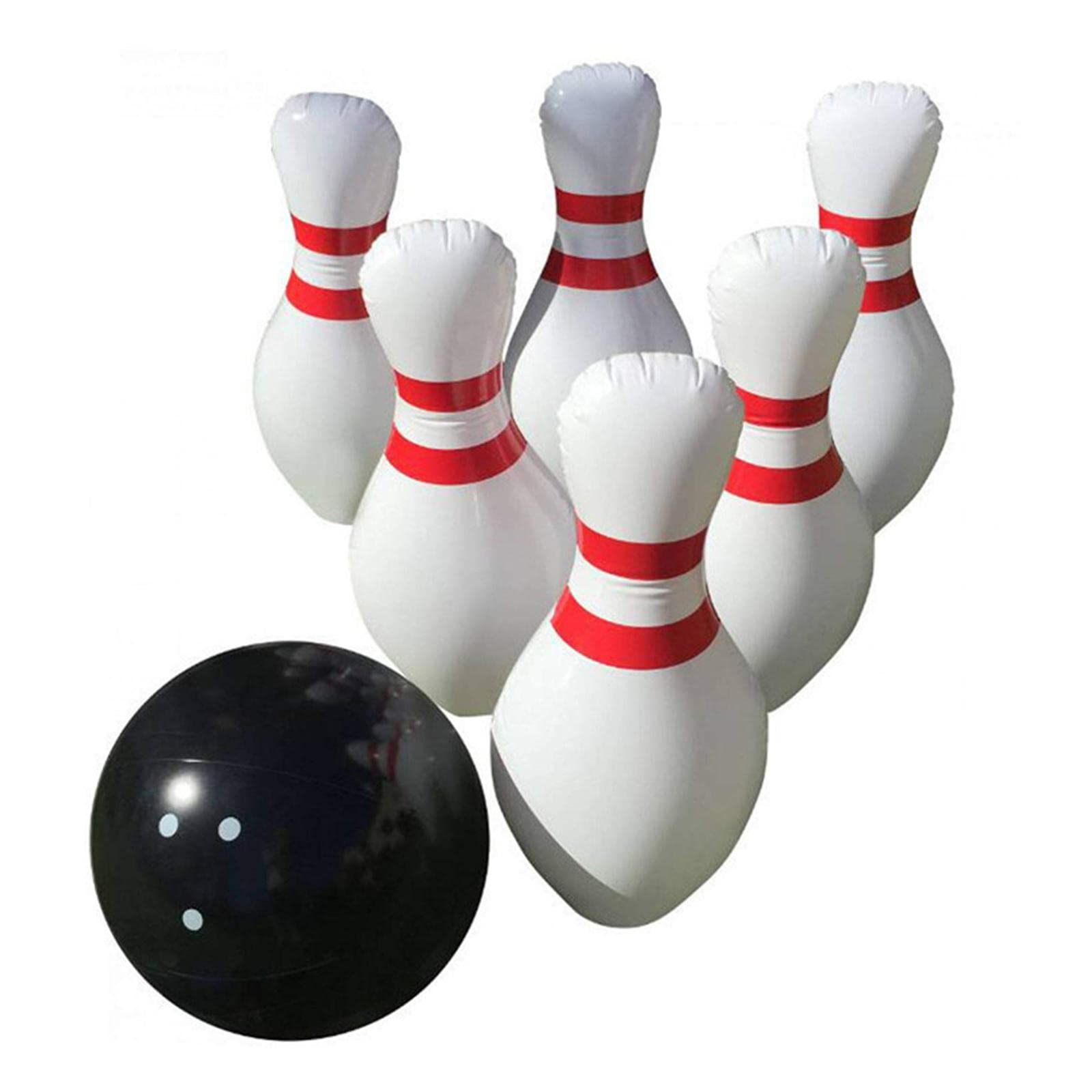 Bowling Set mit Hölzernen Rasseln, Lernspielzeug für Die Rasenentwicklung, Sportspiele für Den Garten
