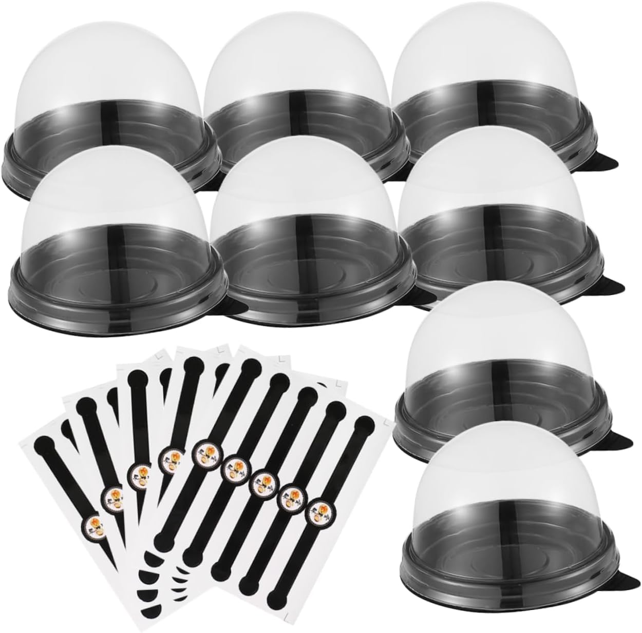 BESTOYARD 50 Sets Accessories wedding accessories baking supplies baking cabinet mousse macaron box clear plastic containers mini cake cake container round mousse box container
