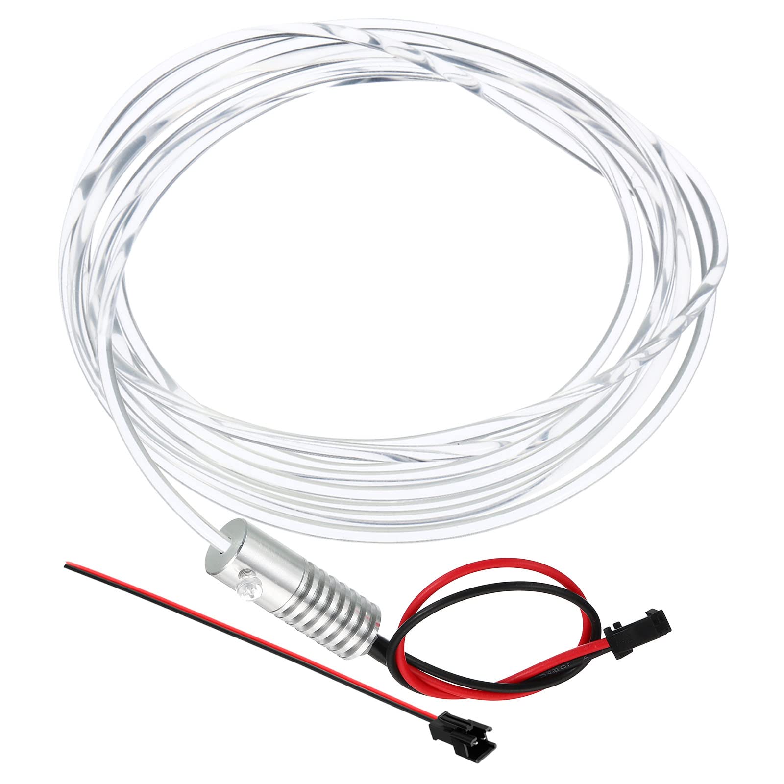 PATIKIL 3mm 3.0m PMMA Side Glow Fiber Optic Cable Kit, with LED Aluminum Illuminator 12V 1.5W Guide Light Source Decoration for Home DIY Lighting, Colorful