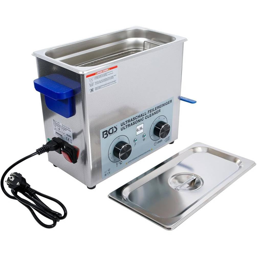 Bandeja ultrasónica de 6,5 L, limpieza precisa y eficaz - Acero, Pro - D-Work
