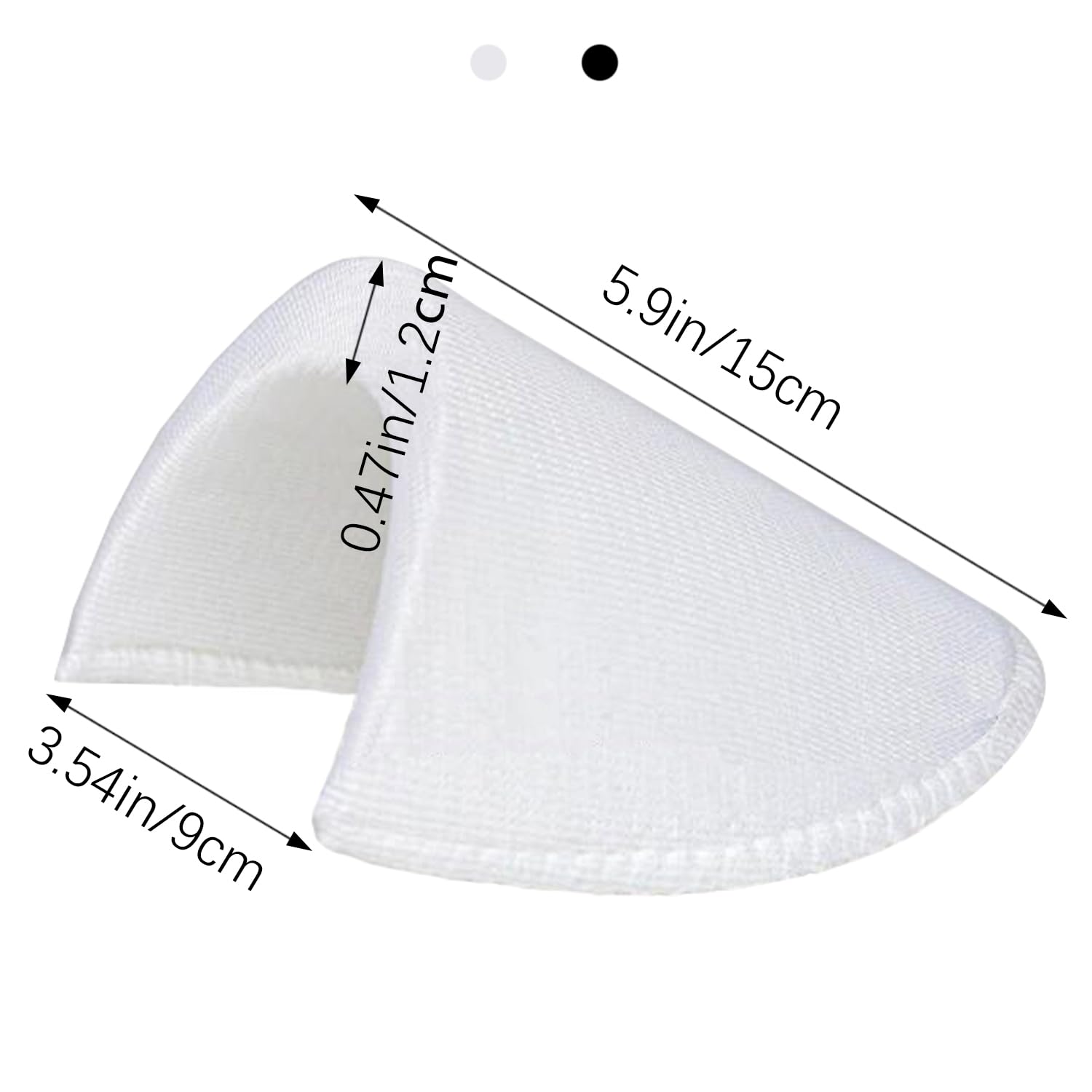 4 Pairs Shoulder Pads Sewing Set-in Shoulder Pads Foam Pads 1/2''