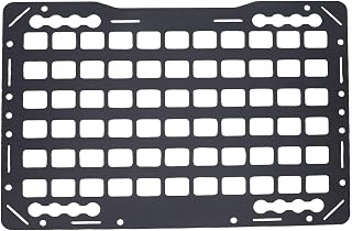 RiToEasysports Molle Panel Aluminum Truck Bed Storage Panel 18.5 X 13.15in L Track Mount with Multiple Holes and Locking Buckles for SUV Pickup Truck RV Tool Organization