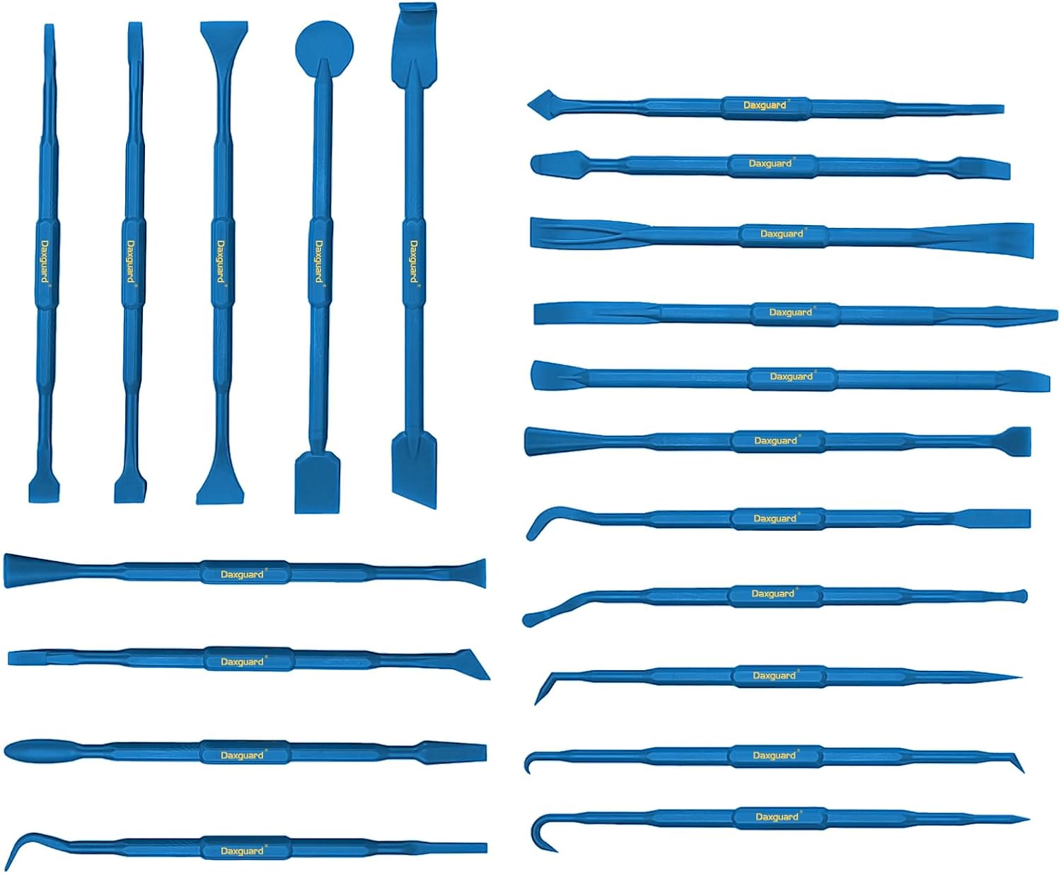 20PCS Delicate Pickup Tool Set, Non-Marring Scraper & Pry bar Kit, Multifunction Double-ended Mini Pick and HookTools, for various jobs detail clean, separating small parts, remove trim clips