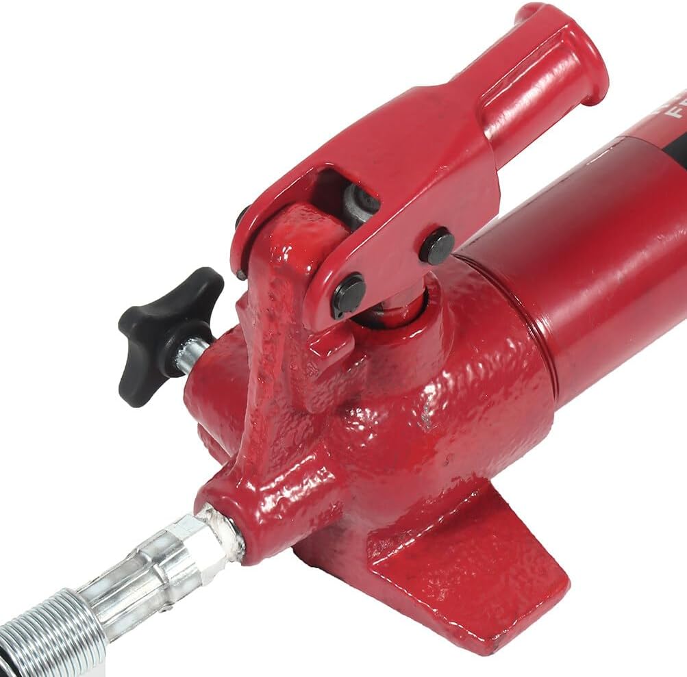 ROADFAR 10 ton Porta Power Kit Hydraulic Ram Jack Pusher Puller Auto Body Frame Repair Tool with Blow Mold Carrying Storage Case for Car Repair, Truck, Farm