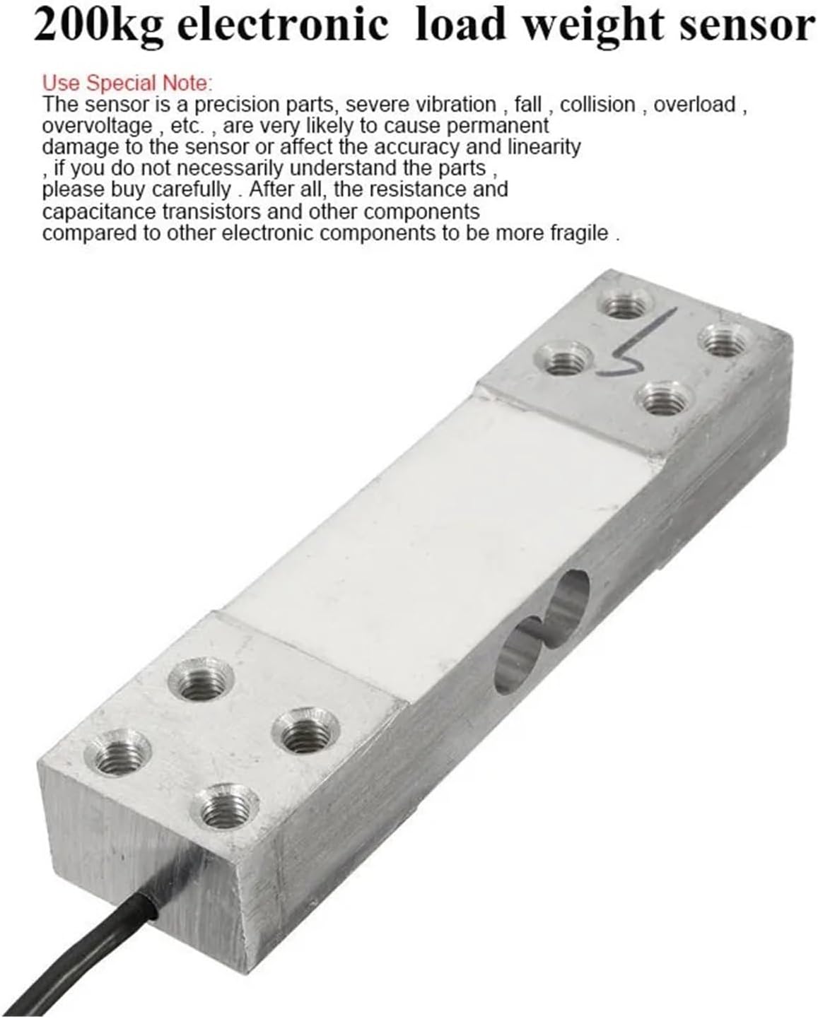 Load Cell, 1PC in Use 1PCX 200kg Electronic Platform Scale Load Cell Pressure Balanced Cantilever Load Weight Sensor for Hopper Weight High Pressure Tension Weighing(2PCS) (2pcs A)