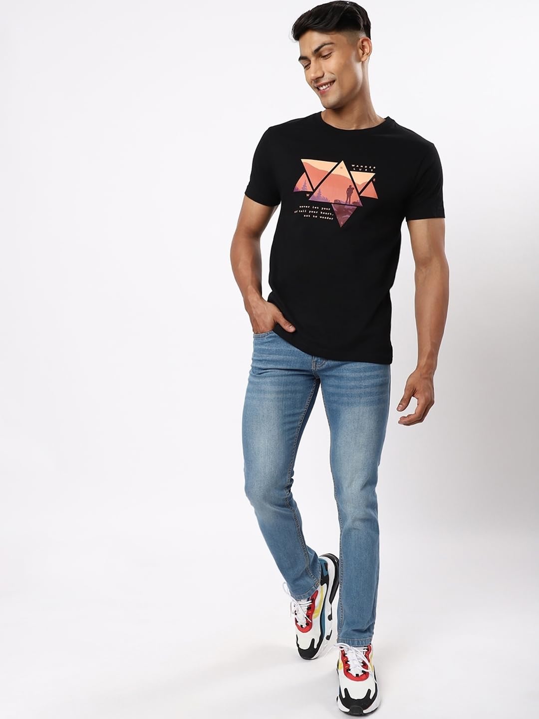 Bewakoof Men's Printed 100% Cotton T-Shirt - Regular Fit, Round Neck, Half Sleeves - Image 6