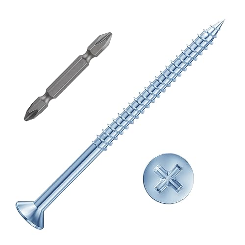 Miniatura 8 de (385 piezas) Tornillos de cabeza plana negros para madera, tornillos autorroscantes de cabeza plana para metal rápido, equipados con kit de anclaje